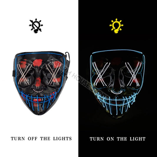LED Deadeye Halloween Mask