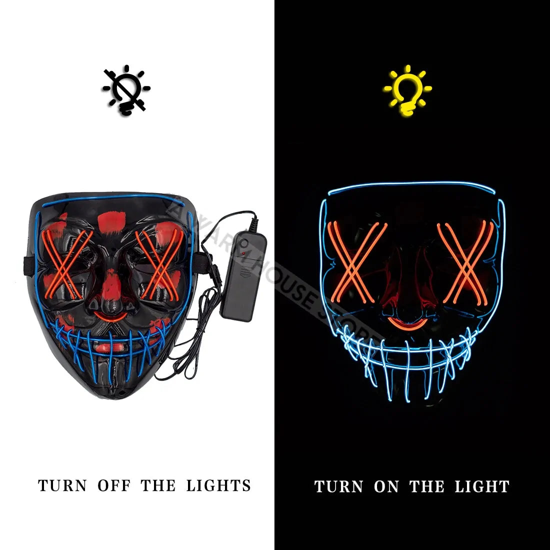 LED Deadeye Halloween Mask
