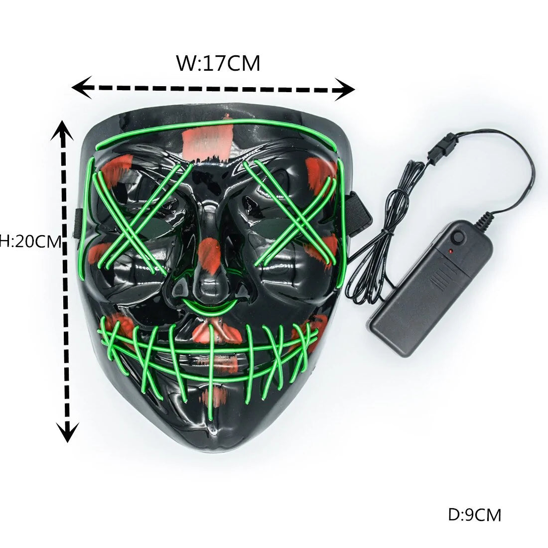 LED Deadeye Halloween Mask