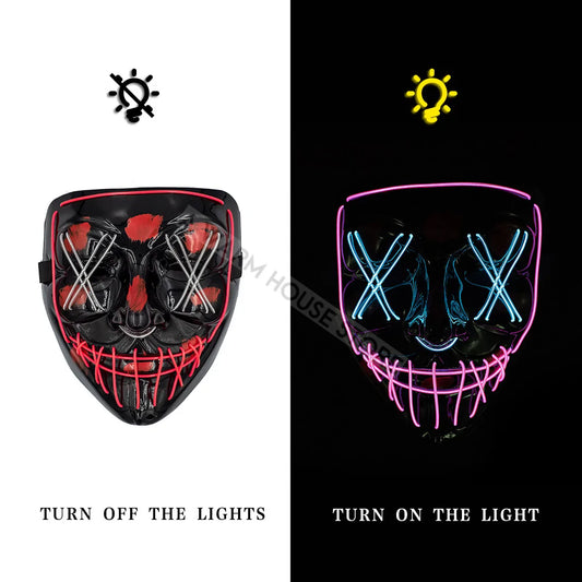 LED Deadeye Halloween Mask