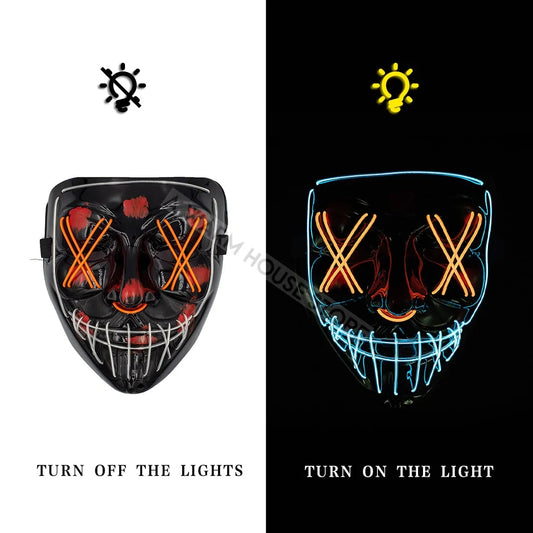 LED Deadeye Halloween Mask