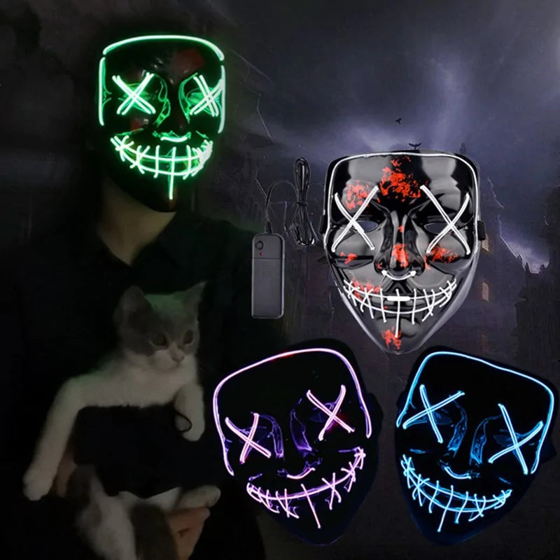 LED Deadeye Halloween Mask