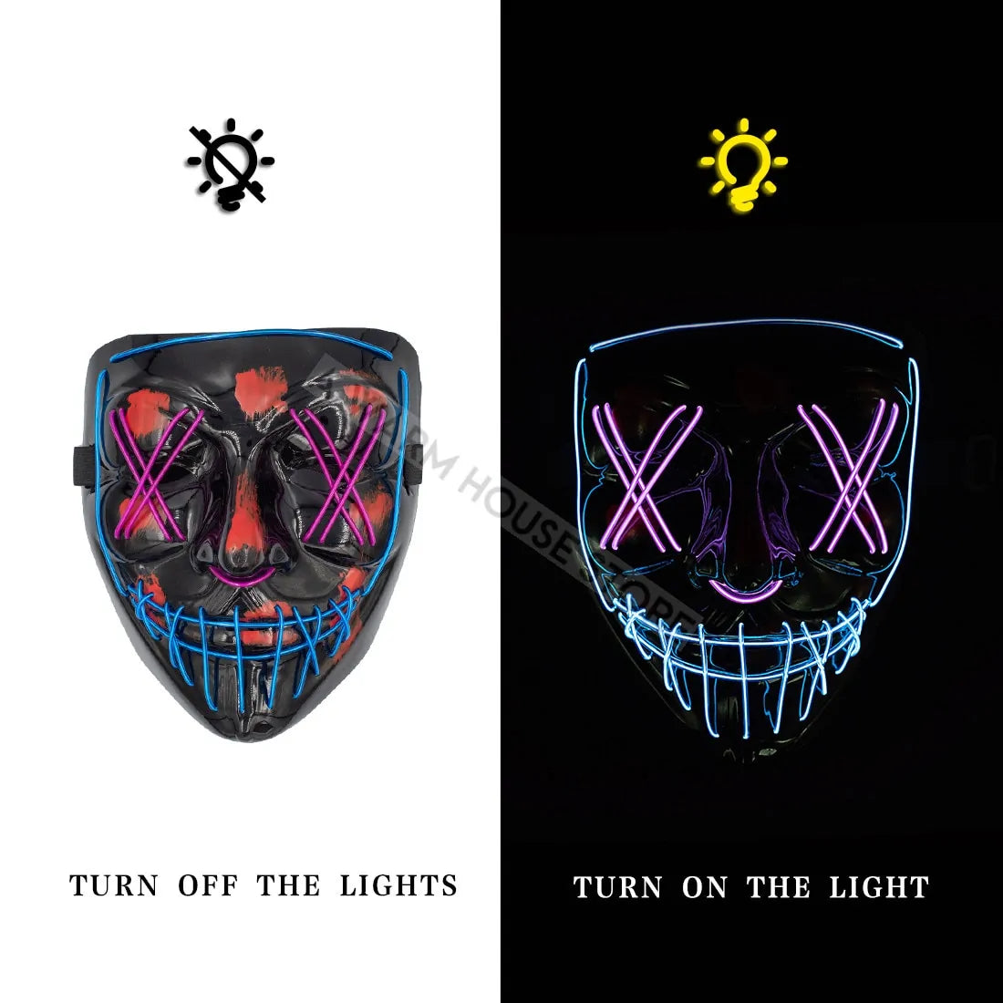 LED Deadeye Halloween Mask