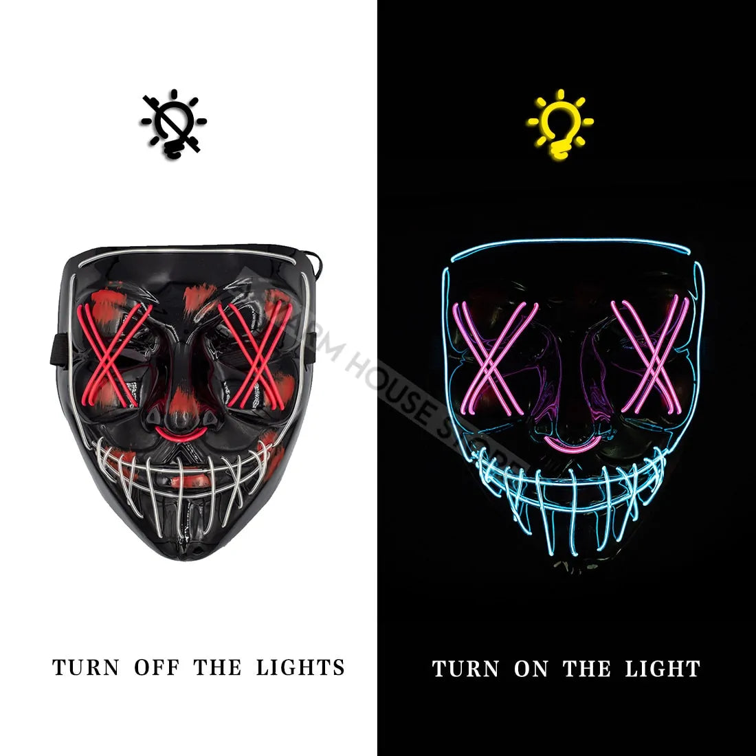LED Deadeye Halloween Mask